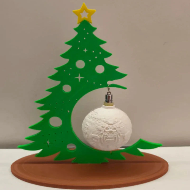 Creative Christmas Tree Tabletop Decoration, DIY Hollow Ornament Ball Design, Festive Xmas Home Decor for Party, Holiday Celebration & Gift