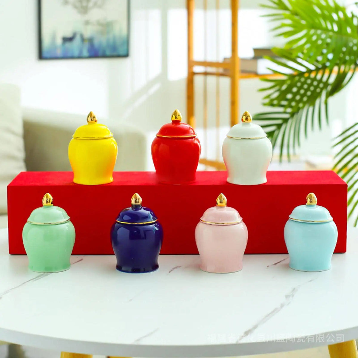 Ceramics Airtight Kitchen Canisters Polished Tea Canister Food Storage Jar for Sugar Kitchen Storage Canister Jar Tea Coffee