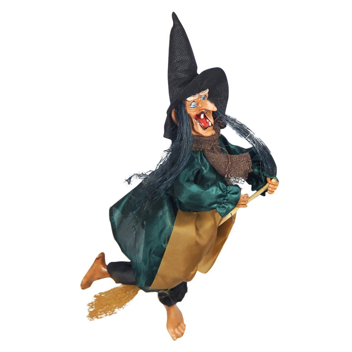 Halloween Talking Hangings Witch Halloween Decorations Animated Witch With LED Eyes And Spooky Sounds Horror Scense Props ﻿