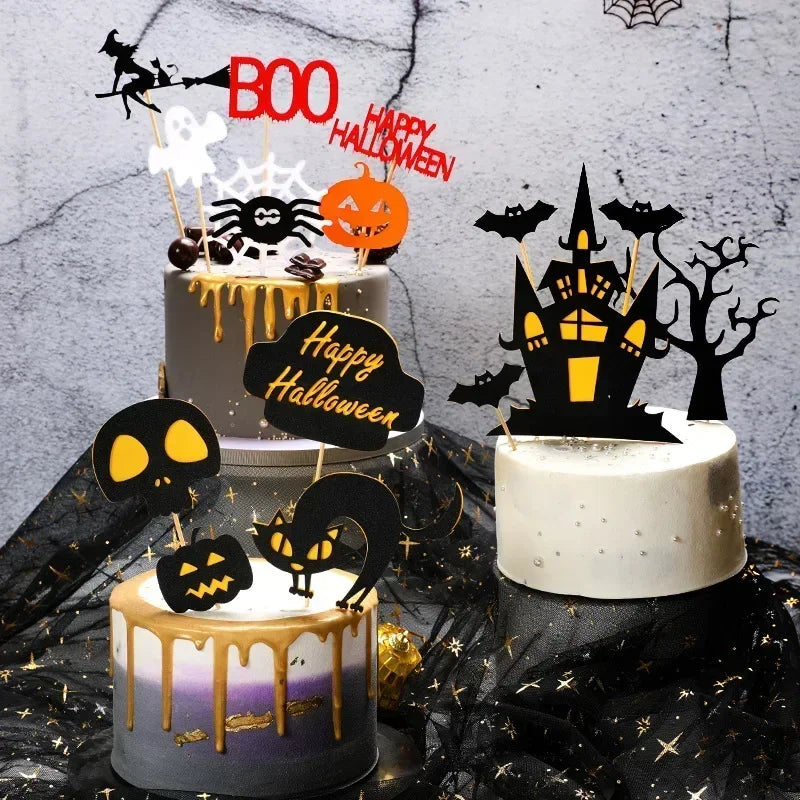 Halloween Cake Toppers – DIY Ghost, Witch, Vampire & Pumpkin Cupcake Toppers for Halloween Party Cakes & Desserts
