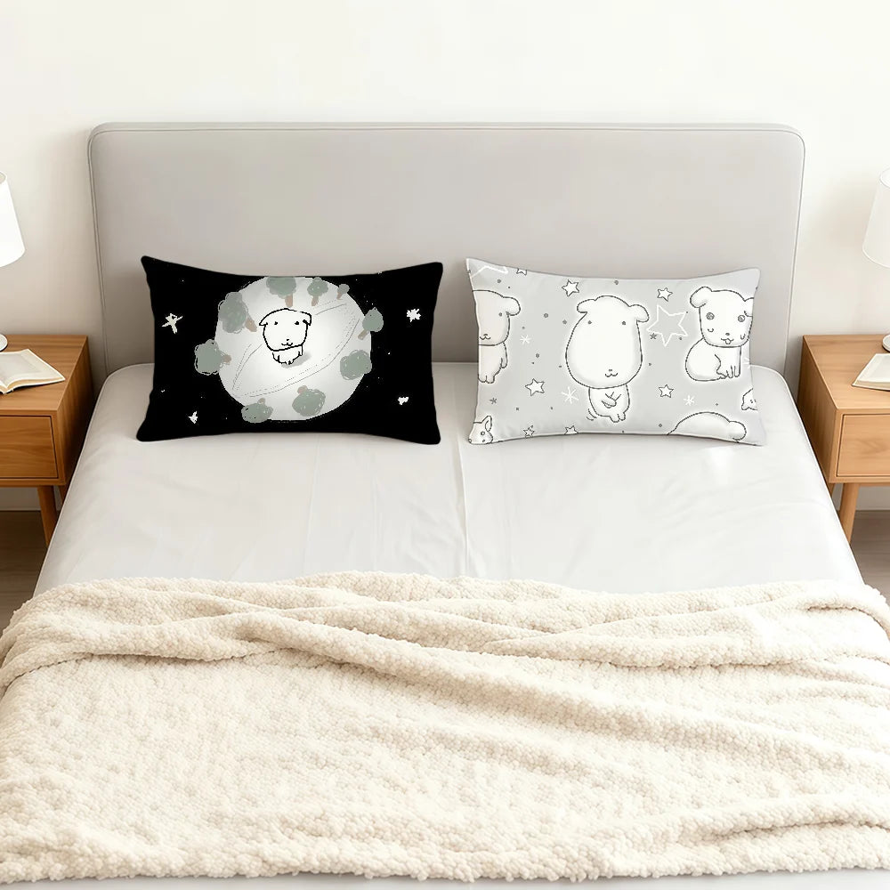 GANADI Anime Cushion Cover, Double-Sided Printed 100% Polyester Decorative Pillowcase, Anime Throw Cushion Cover for Sofa, Bedroom, Bedding, Office, Car & Room Decor