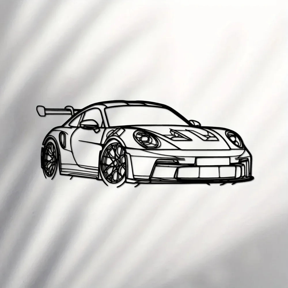 1pc Supercar Metal Wall Art - Modern Iron Racing Car Outline Decor for Home, Perfect Gift for Car Enthusiasts
