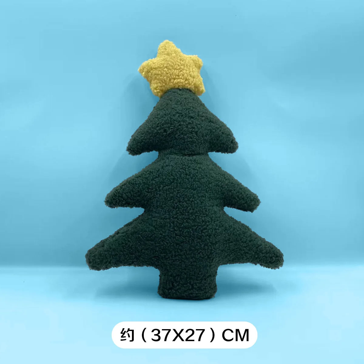 Christmas Tree Plush Pillow 30×25cm – Soft Green Xmas Throw Cushion for Sofa, Bed & Chair, Festive Holiday Home Decor & Gift