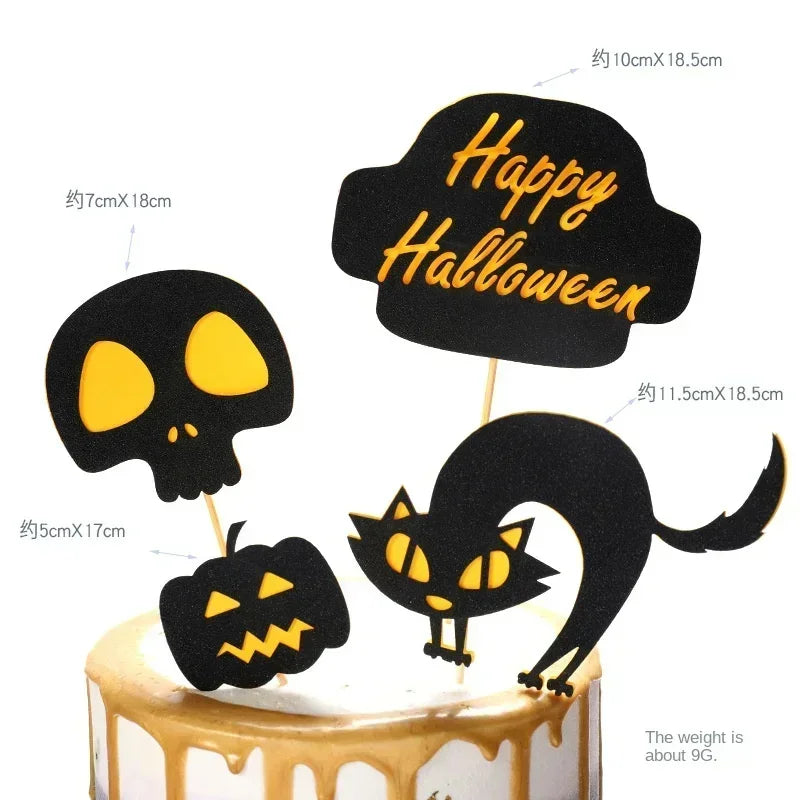 Halloween Cake Toppers – DIY Ghost, Witch, Vampire & Pumpkin Cupcake Toppers for Halloween Party Cakes & Desserts