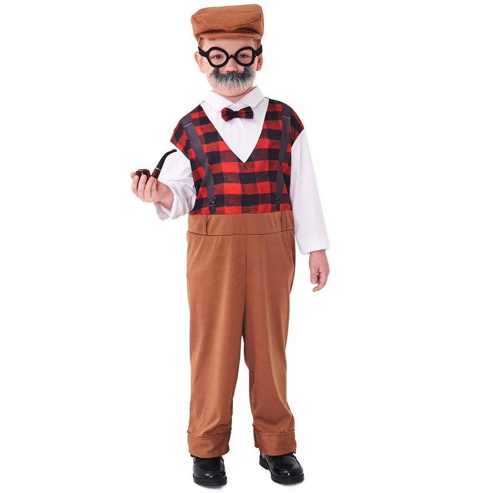 Halloween Children's Cosplay Costumes - Multiple Styles of Grandpa and Centenarian Performance Wear