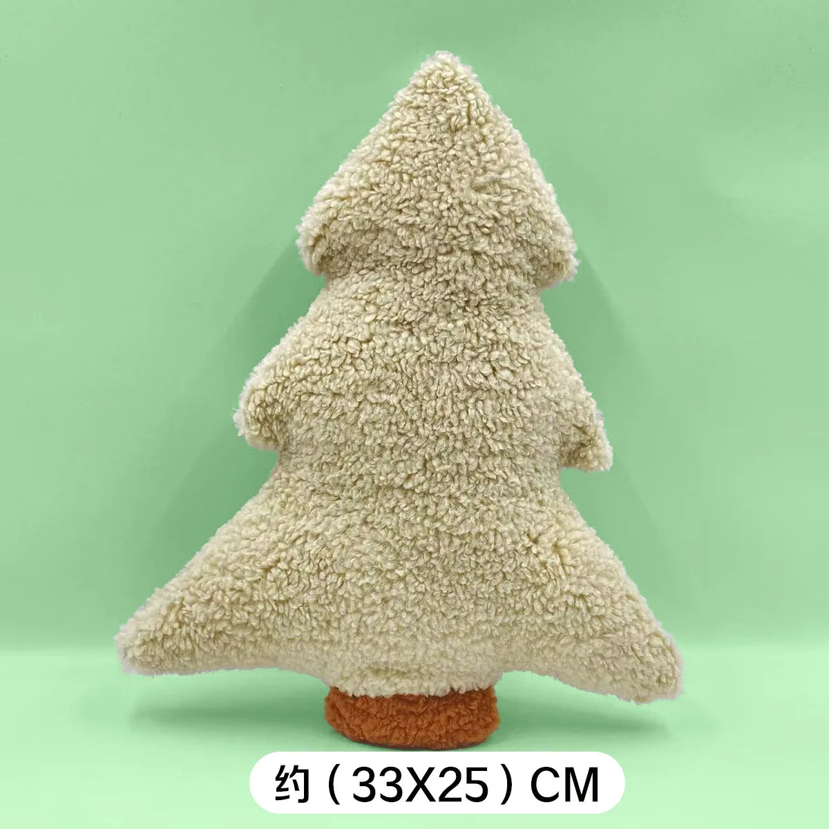 Christmas Tree Plush Pillow 30×25cm – Soft Green Xmas Throw Cushion for Sofa, Bed & Chair, Festive Holiday Home Decor & Gift