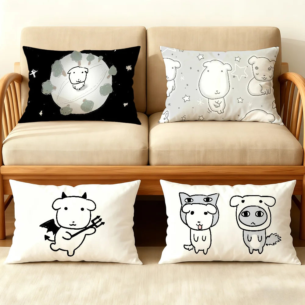 GANADI Anime Cushion Cover, Double-Sided Printed 100% Polyester Decorative Pillowcase, Anime Throw Cushion Cover for Sofa, Bedroom, Bedding, Office, Car & Room Decor