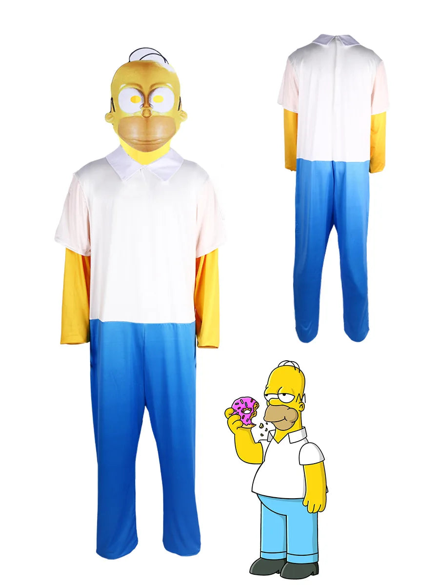 Halloween Family Cosplay Costume Full Set Cartoon Character Fancy Dress Up Outfit for Carnival Party