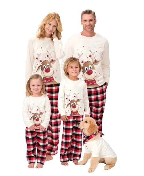Family Christmas Matching Pajamas Set Xmas Adult Kids Mother And Daughter Father Son Sleepwear Baby Family Look Outfits