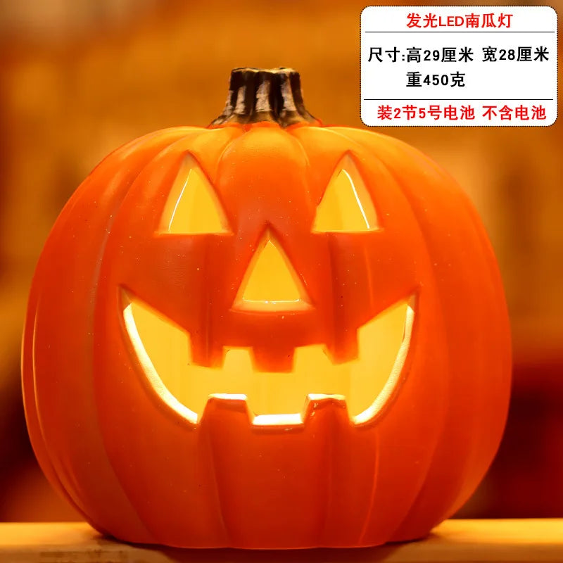 1Pc Decorative Pumpkin Halloween Props Lantern Decor Pumpkin Decoration Pumpkin Light Outdoor Halloween Decoration