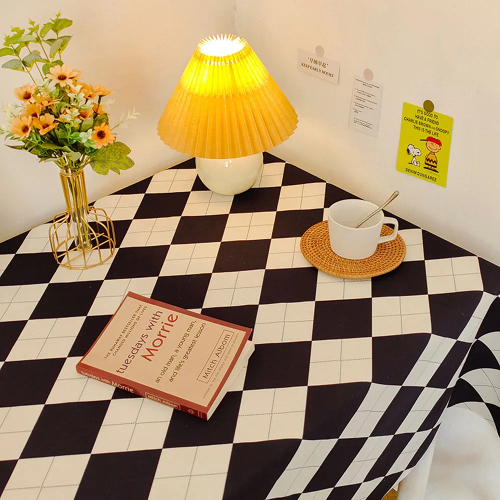 Waterproof Oil-Proof Table Cover – Plaid & Wavy Pattern PEVA-Style Plastic Tablecloth for Dining, Party, BBQ & Outdoor Use
