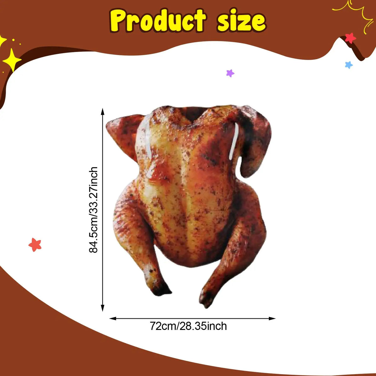 Halloween Roast Turkey Costume Thanksgiving Outfit for Halloween Fancy Dress