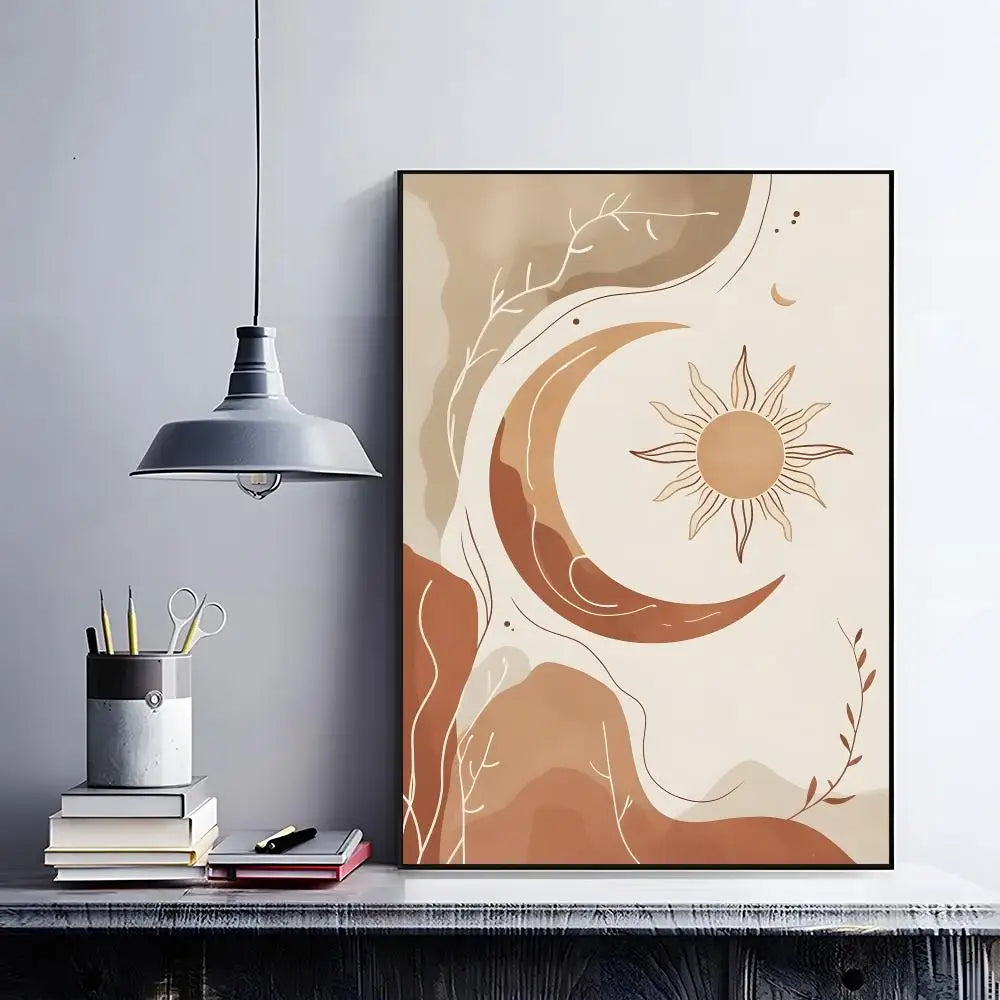 art decor A-Abstract Bohemian Wall Art Poster Classic Home Interior Artwork & Stylish Room Decoration
