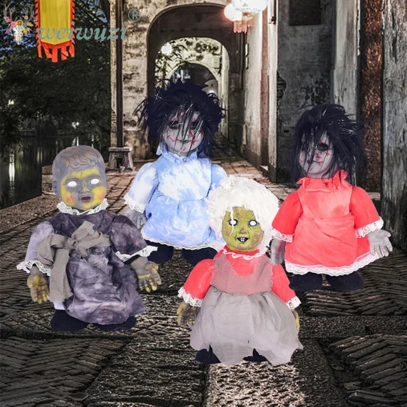 Halloween Costume Props Sound‑Activated Walking Ghost Doll Cosplay Costume for Bar Haunted House Masquerade Spooky Scene Display