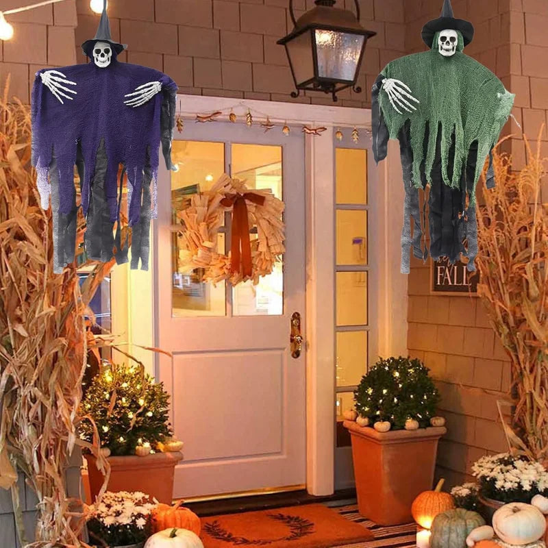 Halloween Hanging Skeleton Ghosts Decor Halloweens Skeleton Flying Ghost Haunted Haunted House Prop Party Decorations