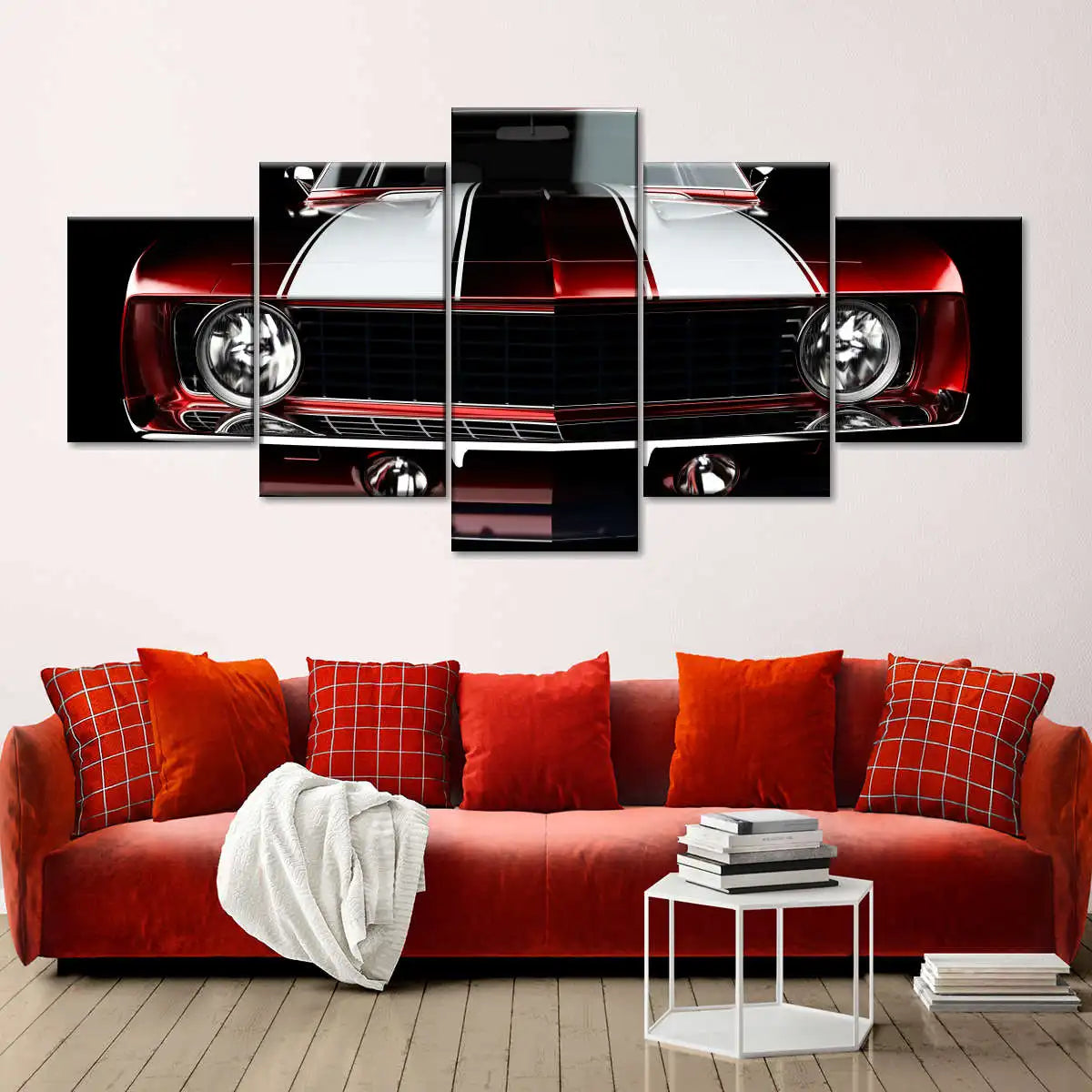 5 Panel Sports Car Wall Art Unframe Vehicle Canvas Painting HD Print for Living Room Home Decoration Racing Car Poster Wall Art