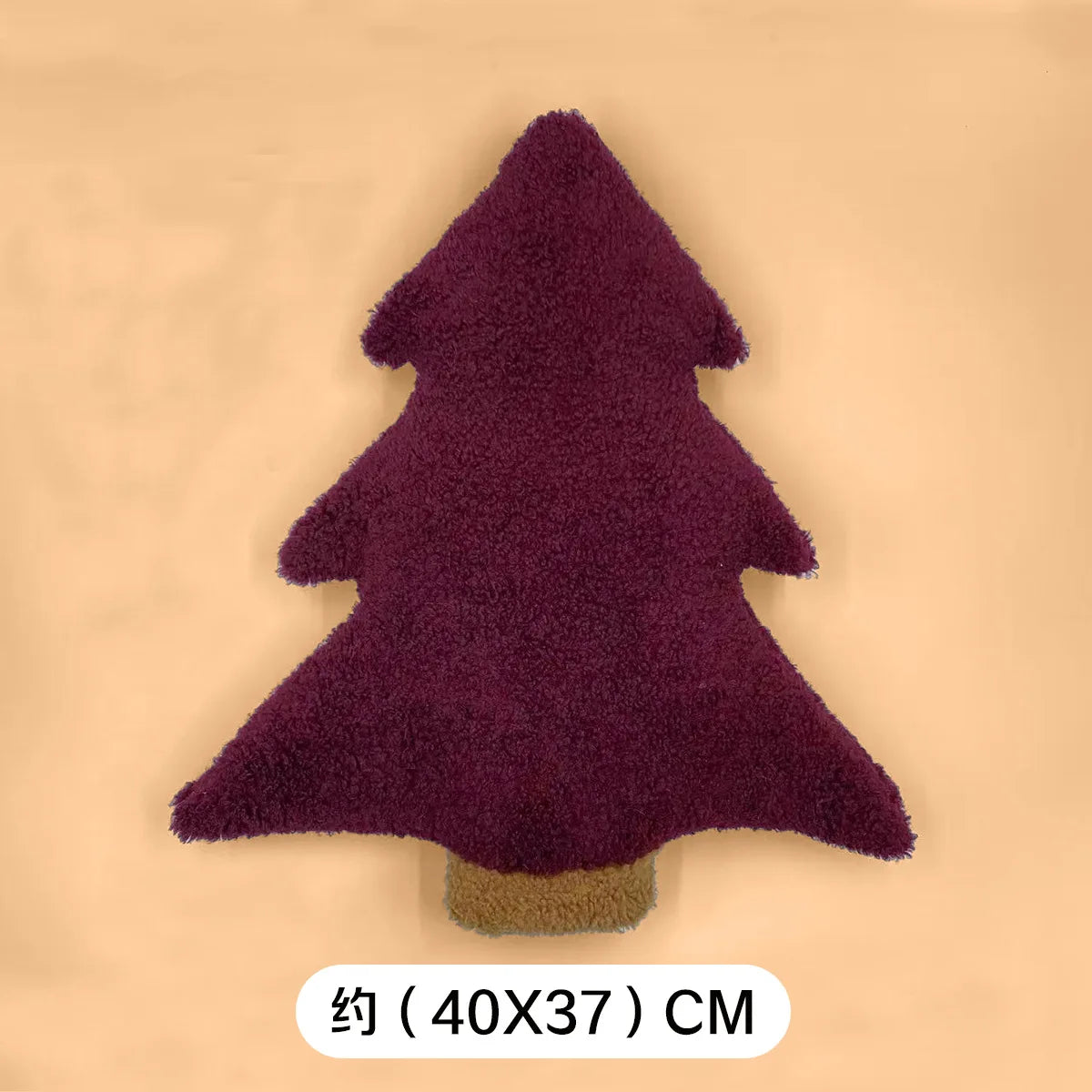 Christmas Tree Plush Pillow 30×25cm – Soft Green Xmas Throw Cushion for Sofa, Bed & Chair, Festive Holiday Home Decor & Gift