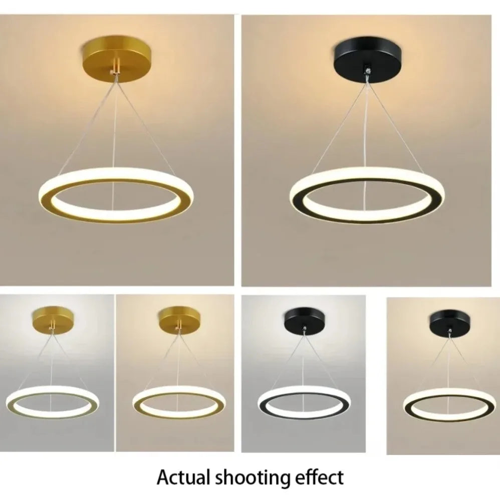 Modern LED Ceiling Light – Multi-Shape Minimalist Flush Mount Lamp with 3-Color Lighting