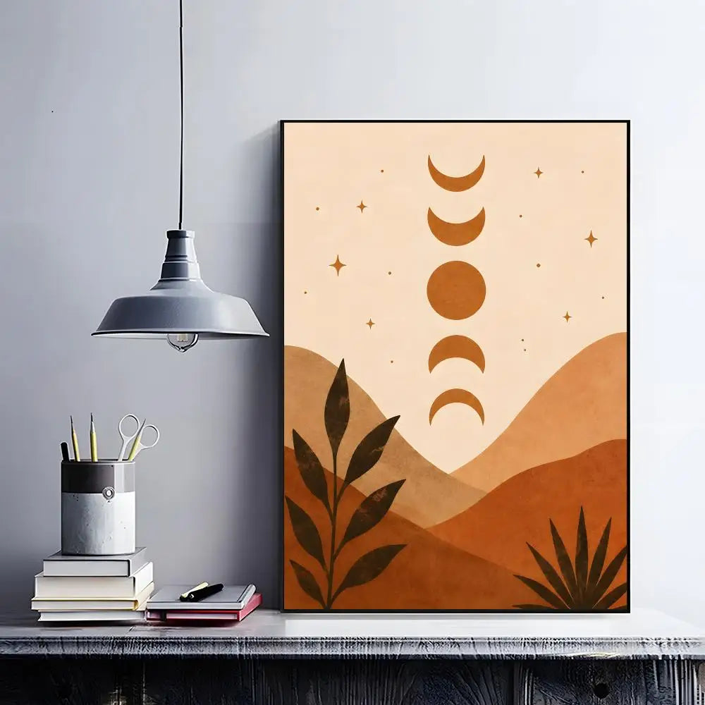 art decor A-Abstract Bohemian Wall Art Poster Classic Home Interior Artwork & Stylish Room Decoration