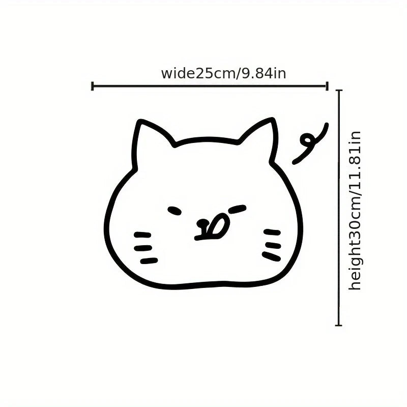 Japanese Cute Cat Door Curtain, Cartoon Hanging Curtain for Bedroom & Kitchen, 1-Panel Polyester Room Divider with Blackout Design for Home, Office & Cafe Decor