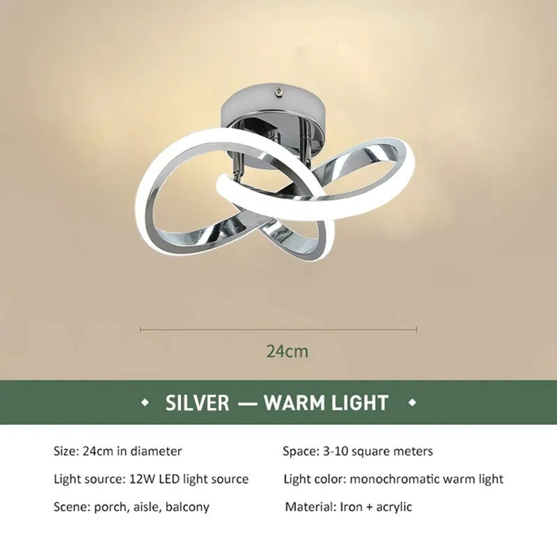 Modern LED Ceiling Light – Minimalist Black Flush Mount Lamp for Living Room, Bedroom & Entryway
