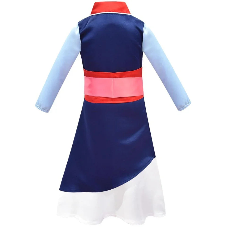New Movies Halloween Hua Mulan Costume Christmas Girls Mulan Dress Traditional Chinese Clothes Mulan Hair Sword