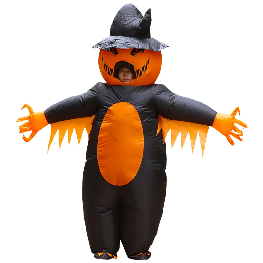 Halloween Funny Performance Costumes Terrifying Ghost Pumpkin Man Inflatable Costumes Day of the Dead Carnival Party Cosplay