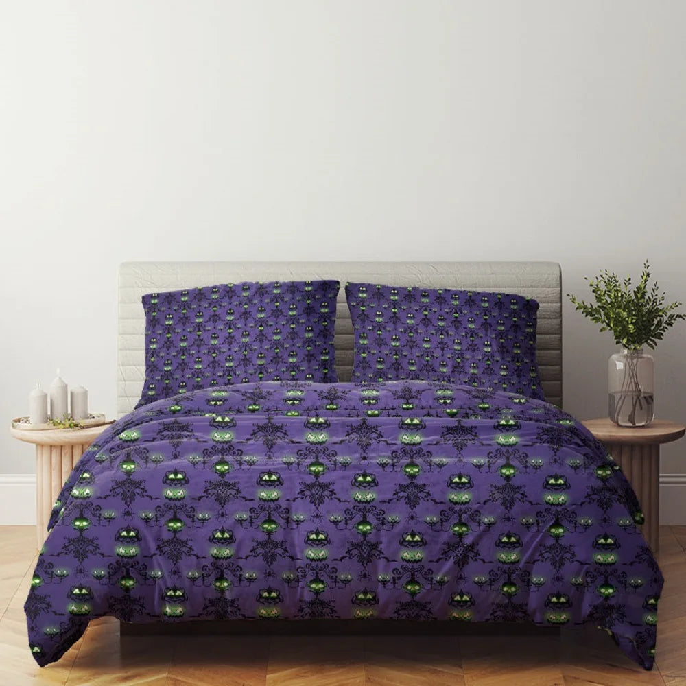 Halloween Haunted Mansion Duvet Cover Set – Ghost & Spirit 3D Printed Bedding with Zipper Pillowcases, Custom Size & Pattern