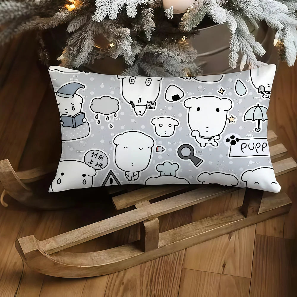 GANADI Anime Cushion Cover, Double-Sided Printed 100% Polyester Decorative Pillowcase, Anime Throw Cushion Cover for Sofa, Bedroom, Bedding, Office, Car & Room Decor