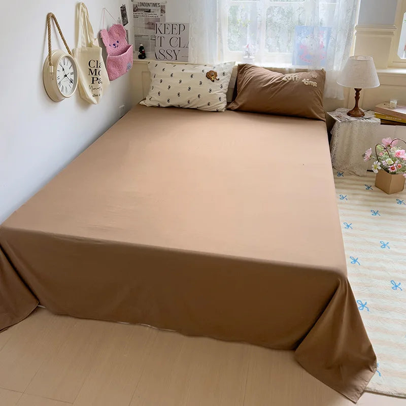 Cute Cartoon Animal Embroidery Bedding Set – 4-Piece Washed Polyester Jacquard Duvet Cover, Flat or Fitted Sheet & Pillowcases