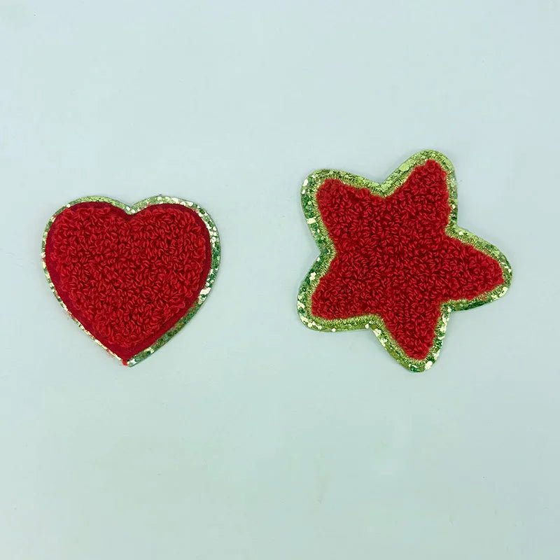 Red Letter Sticker Patches 5.5cm, Embroidered Chenille Alphabet Appliques for Clothing, Jackets & Bags, Stick-On DIY Fabric Accessories