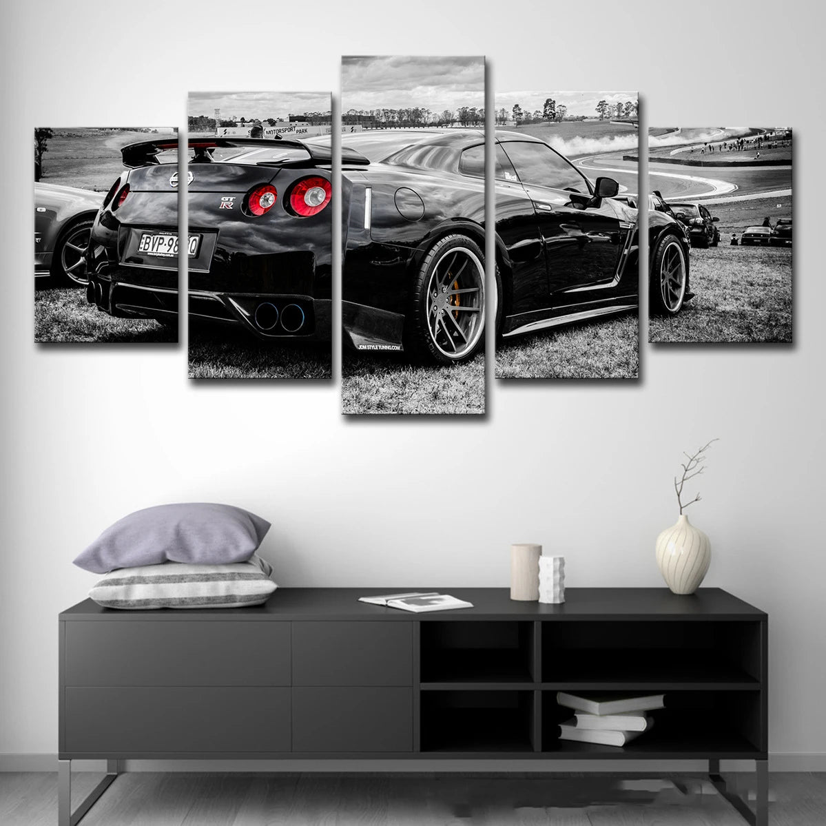 5 Panel Sports Car Wall Art Unframe Vehicle Canvas Painting HD Print for Living Room Home Decoration Racing Car Poster Wall Art