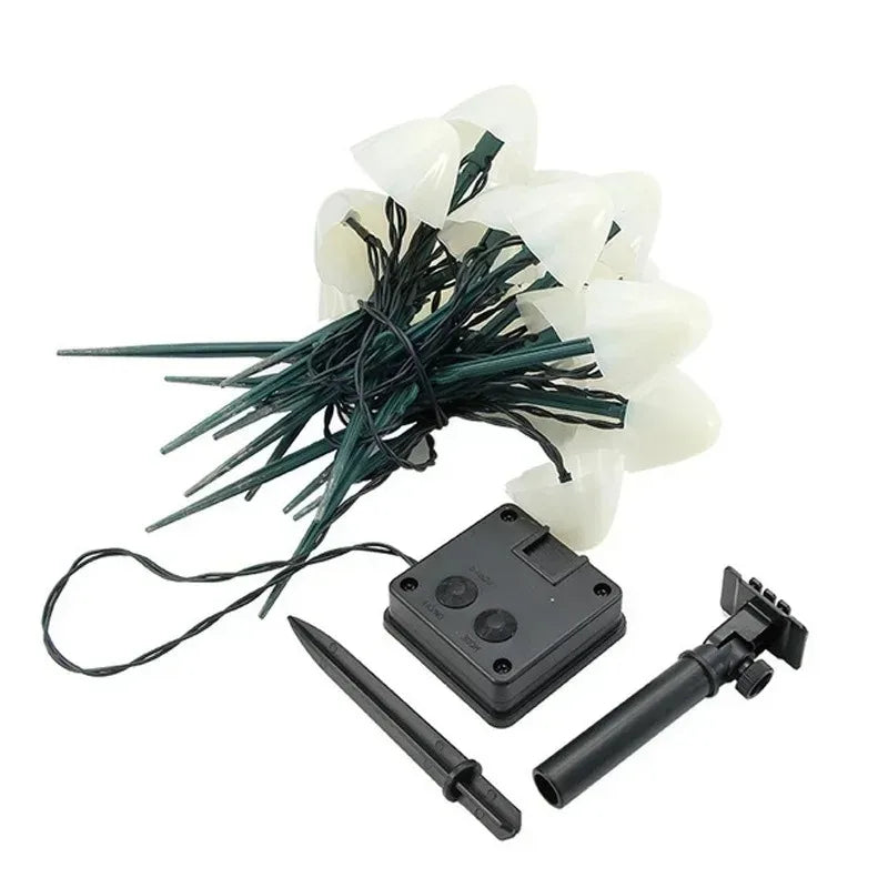 Solar Mushroom String Lights 5M, IP65 Waterproof LED Garden Lights for Outdoor Patio, Terrace, Pathway, Yard & Landscape Decor