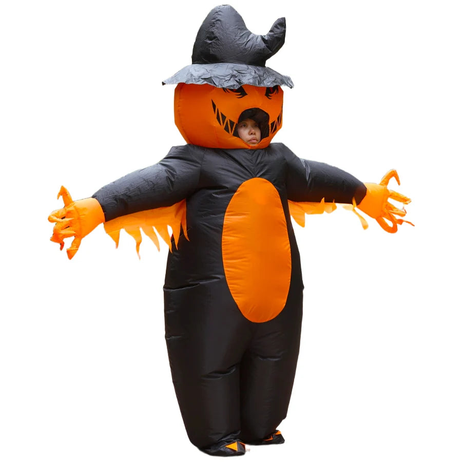 Halloween Funny Performance Costumes Terrifying Ghost Pumpkin Man Inflatable Costumes Day of the Dead Carnival Party Cosplay