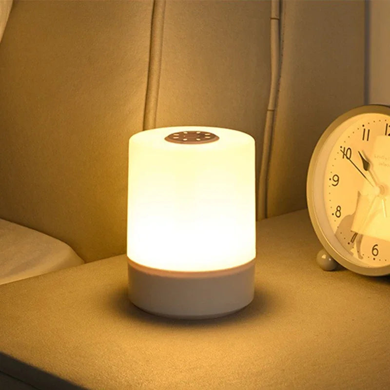 LED Bedside Night Light – Dimmable Touch Table Lamp with USB Charging