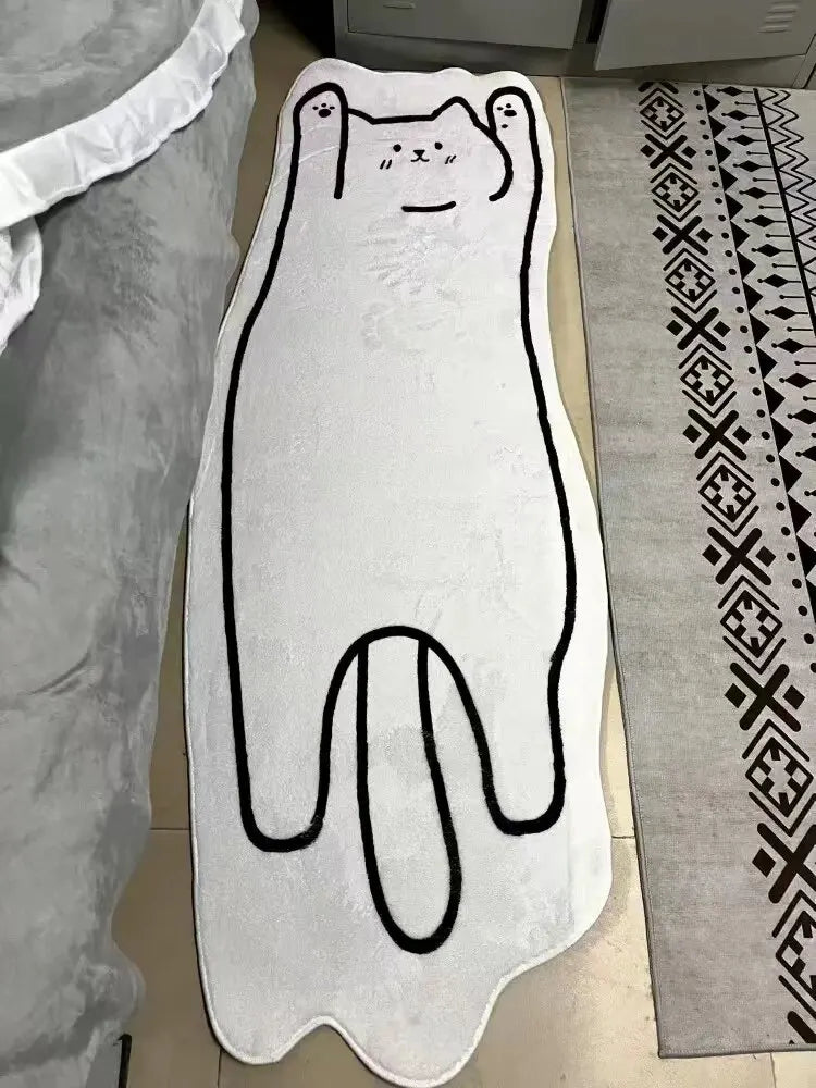 Irregular Cartoon Animal Rug, Thick Plush Imitation Cashmere-Style Polyester Carpet with Anti-Slip Backing, Decorative Floor Mat for Living Room, Bedroom, Kids’ Room & Coffee Table