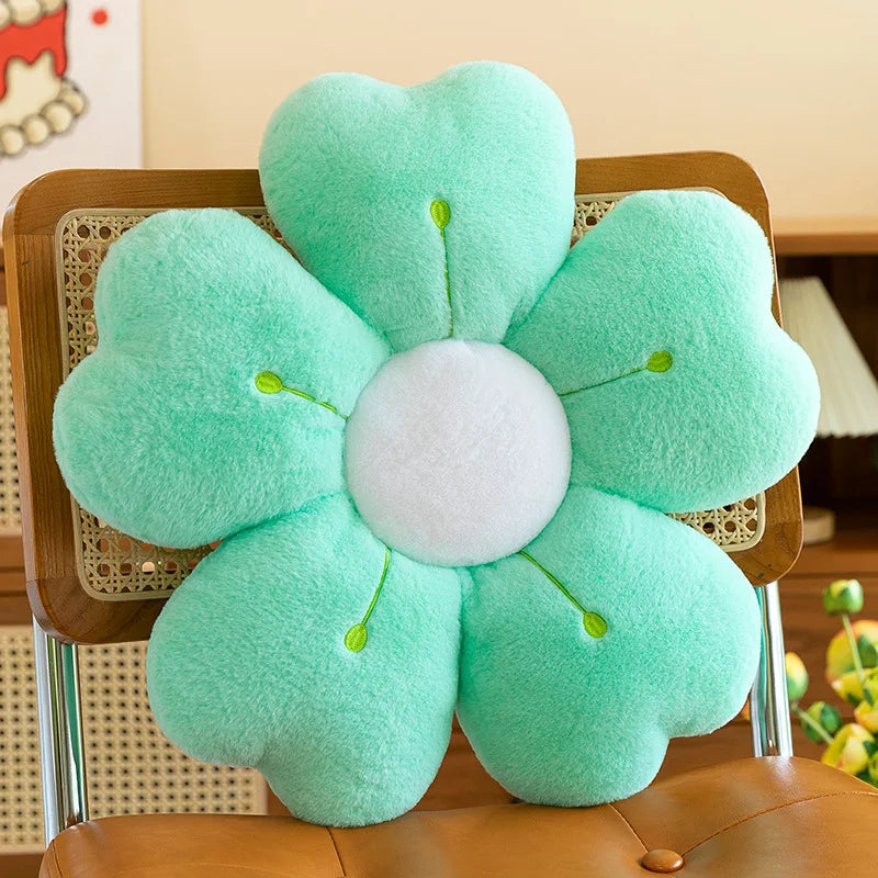 Daisy Flower Plush Cushion – Soft Decorative Flower-Shaped Pillow for Bed & Sofa, Polyester Cotton Comfort Cushion