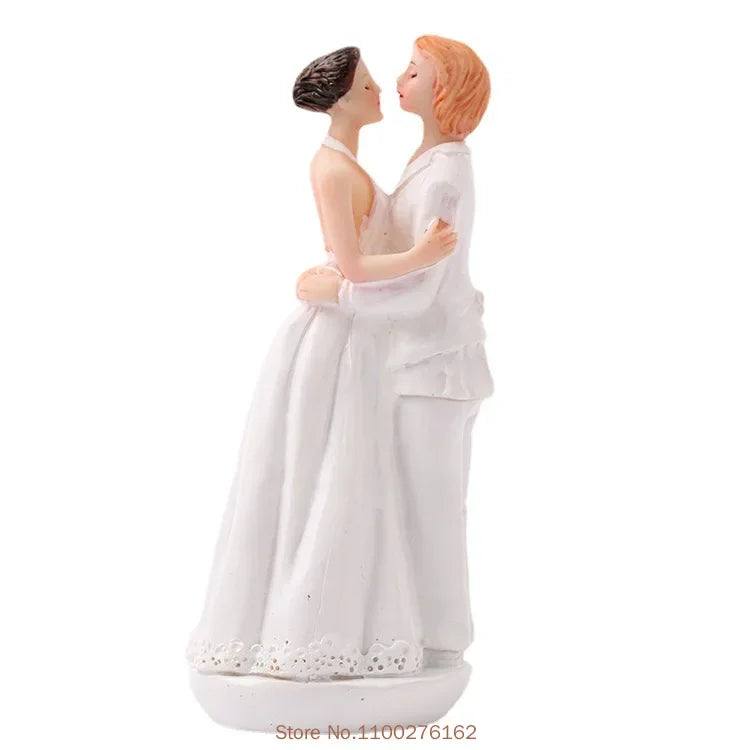Funny Bride & Groom Wedding Cake Topper – Romantic Resin Couple Figurine Decoration, 8–15cm, Customizable