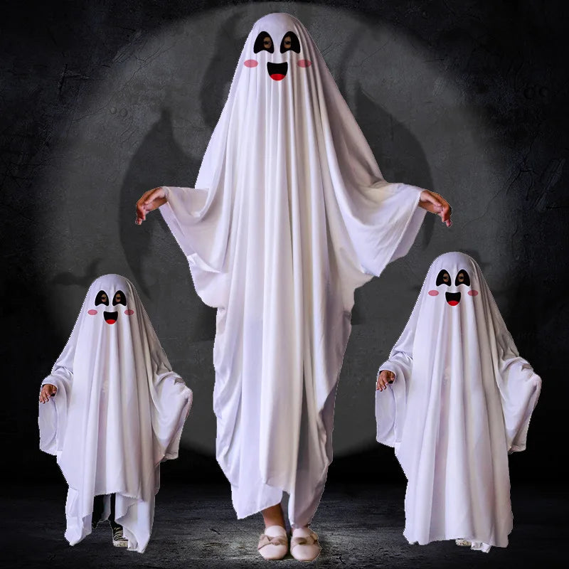 Halloween Ghost Costume, Spooky Ghost Outfit, Cosplay Fancy Dress for Halloween Party Cosplay Costume Supplies
