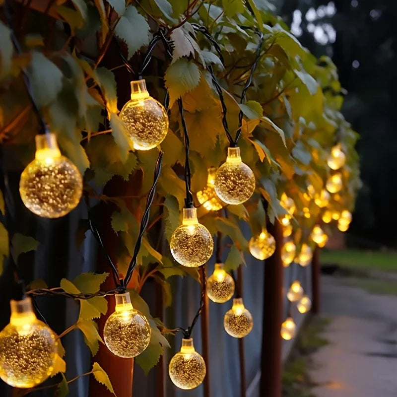 Solar Fairy String Lights 5M, 20 LED Warm White Outdoor Garden Lights, IP65 Waterproof Solar String Lights for Wedding, Christmas, Patio, Yard & Party Decor