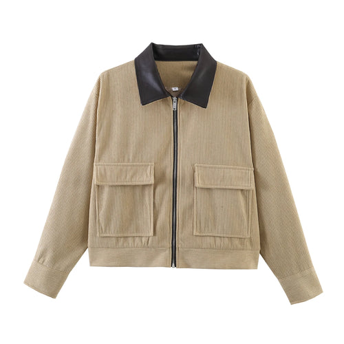 Women’s Pink Loose Fit Casual Jacket – Spring Streetwear Outerwear