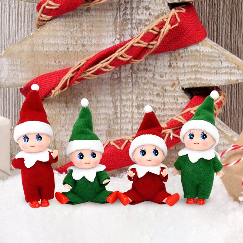 Christmas Mini Elf Doll Ornaments 1/3pcs, Baby Boy & Girl Elf Figurines, Cute Xmas Tree & Home Decorations for Holiday Party, New Year & Gifts