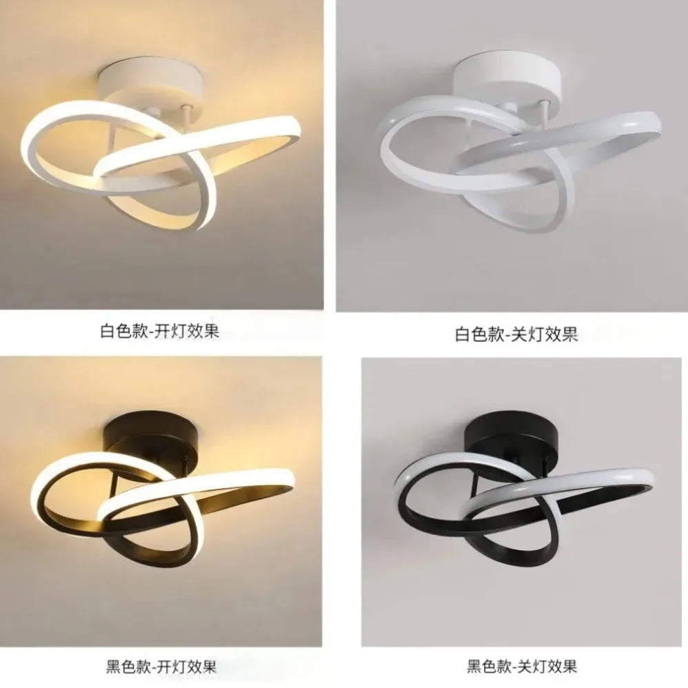 Modern LED Ceiling Light – Multi-Shape Minimalist Flush Mount Lamp with 3-Color Lighting