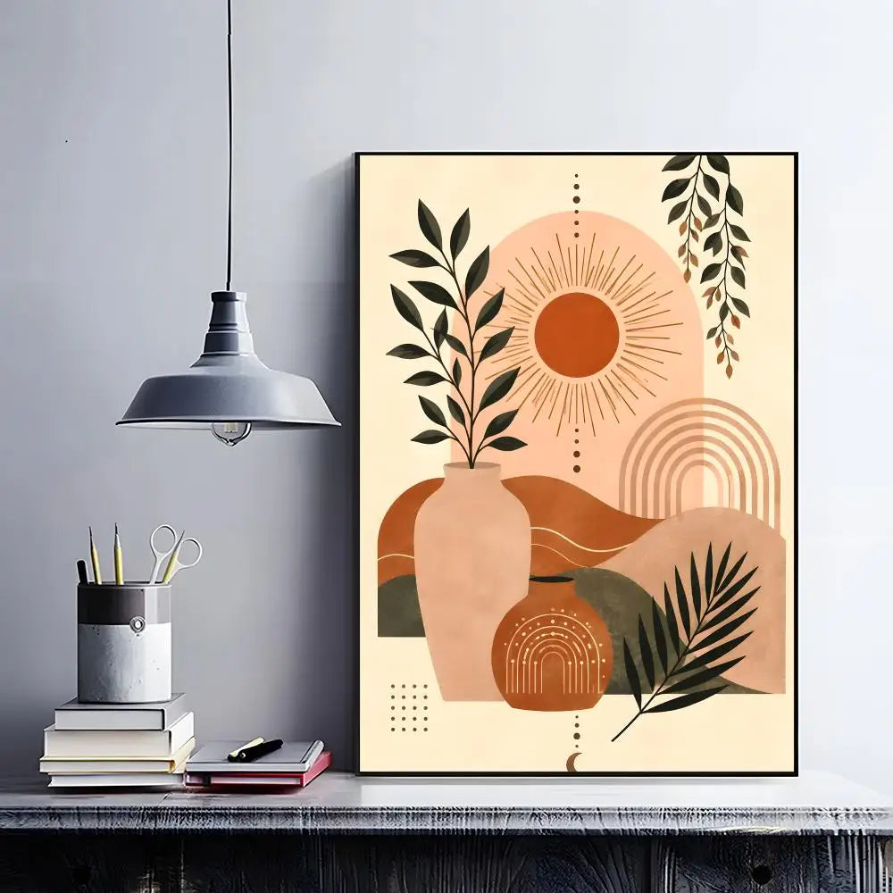 art decor A-Abstract Bohemian Wall Art Poster Classic Home Interior Artwork & Stylish Room Decoration