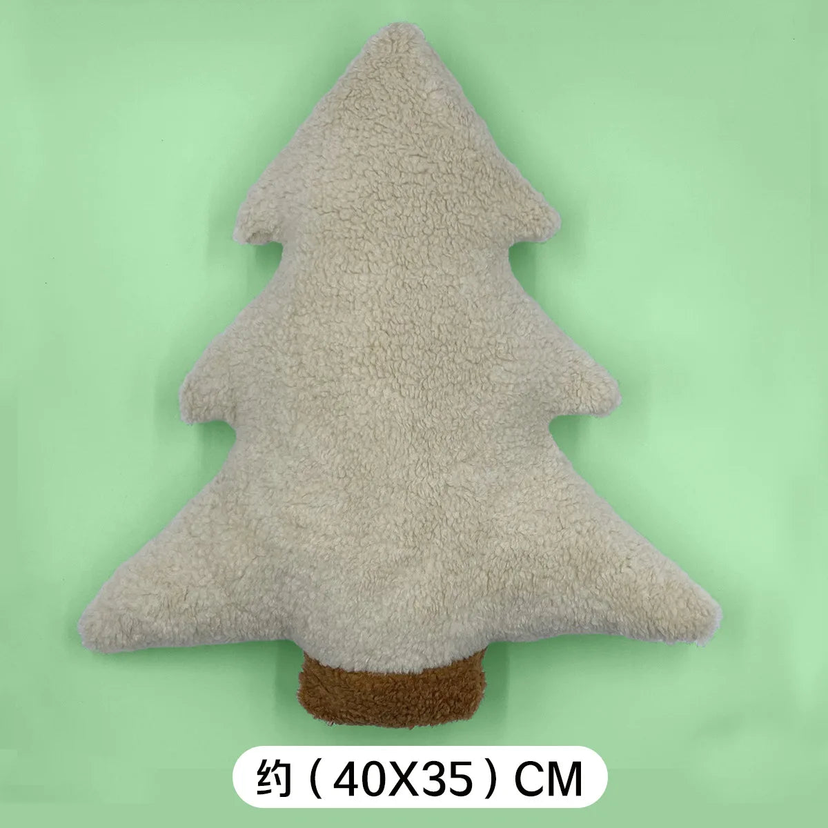 Christmas Tree Plush Pillow 30×25cm – Soft Green Xmas Throw Cushion for Sofa, Bed & Chair, Festive Holiday Home Decor & Gift