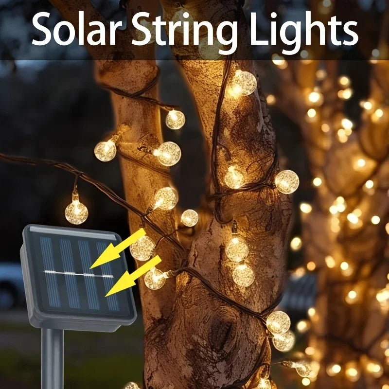 Solar Fairy String Lights 5M, 20 LED Warm White Outdoor Garden Lights, IP65 Waterproof Solar String Lights for Wedding, Christmas, Patio, Yard & Party Decor