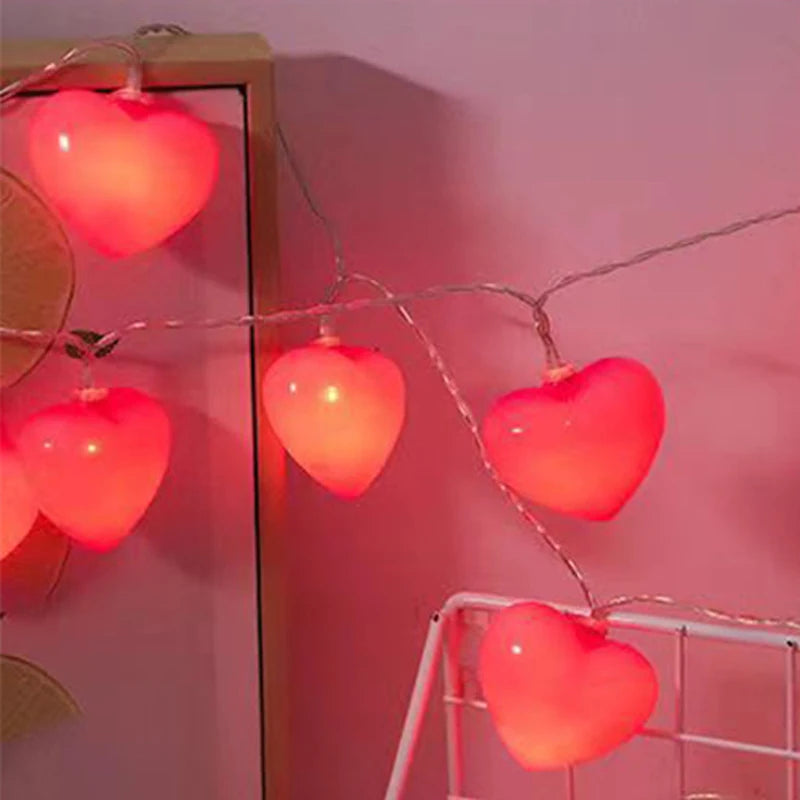 LED Heart String Lights – Warm White Battery & USB Fairy Lights for Christmas, Weddings & Home Decor