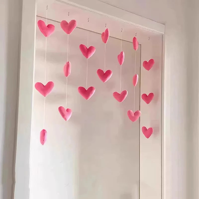 Cute Knot Door Curtain, No-Drill Room Divider & Partition Curtain for Bedroom, Bay Window & Doorway, DIY Decorative Girl Heart Home Decor
