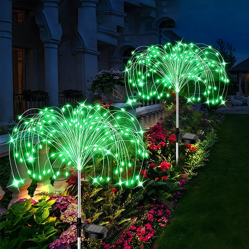 Solar Firework Fairy Lights, IP65 Waterproof LED Lawn Lights with 60–420 LEDs, Outdoor Solar Garden Lights for Pathway, Patio, Yard, Lawn & Wedding Decor
