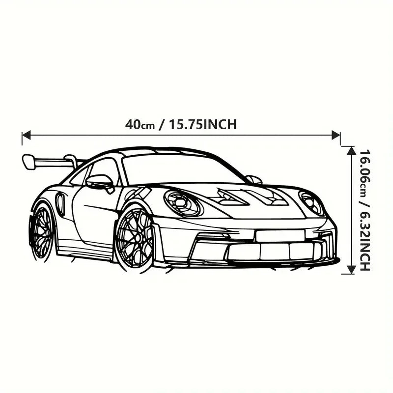 1PC Modern Car Metal Wall Art Iron Vehicle Sculpture Home Decor Sign for Car Enthusiasts